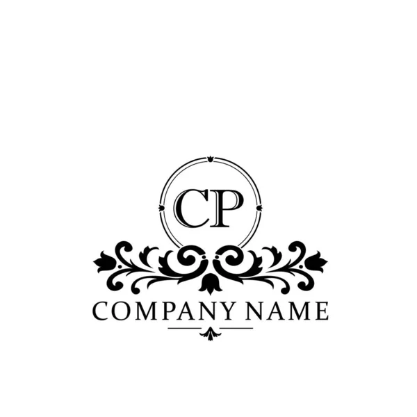 初期文字Cpシンプルかつエレガントなモノグラムデザインテンプレートのロゴ — ストックベクタ