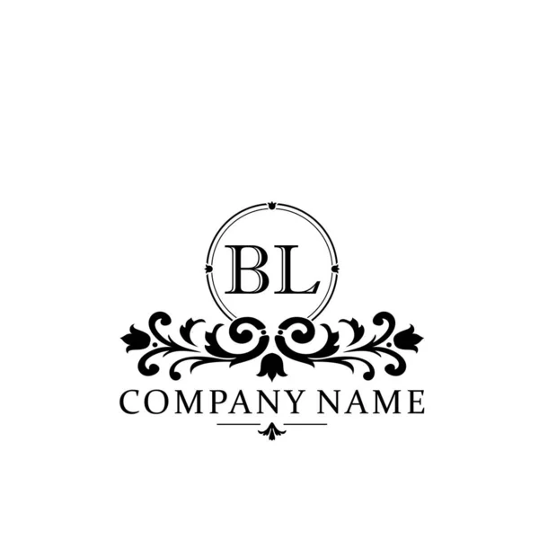 頭文字のBlシンプルかつエレガントなモノグラムデザインテンプレートのロゴ — ストックベクタ