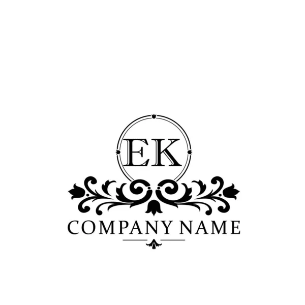 Eerste Letter Eenvoudige Elegante Monogram Ontwerp Template Logo — Stockvector