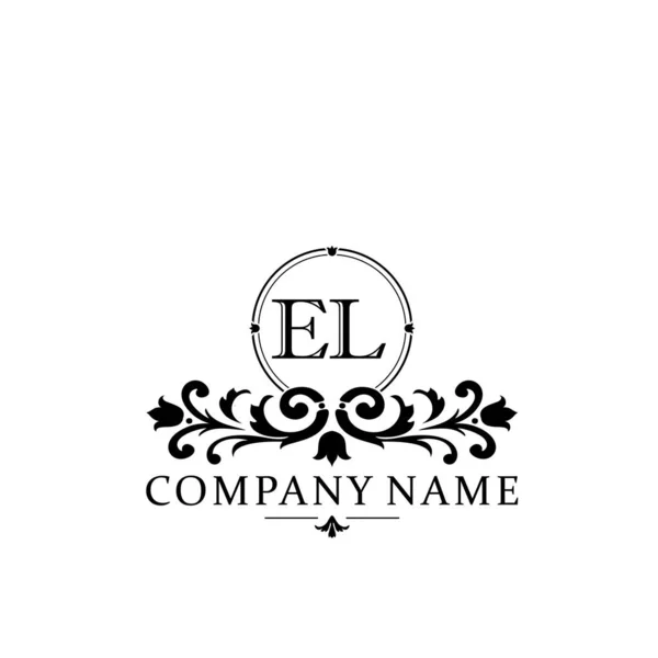 Initial Letter Simple Elegant Monogram Design Template Logo — Stock Vector