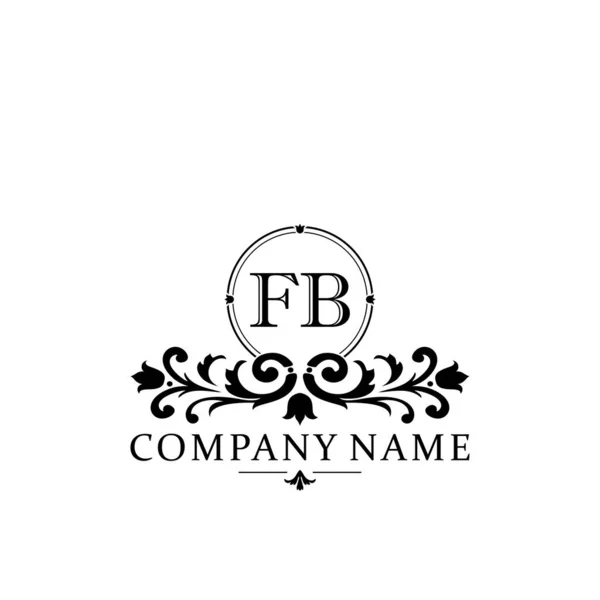 初期文字Fbシンプルかつエレガントなモノグラムデザインテンプレートのロゴ — ストックベクタ