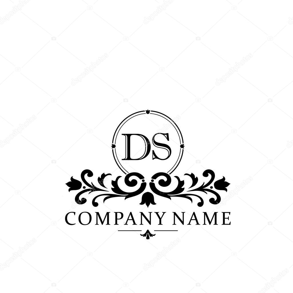 Initial letter DS simple and elegant monogram design template logo