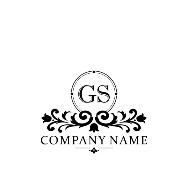 Letra Inicial Diseño Monograma Sencillo Elegante Logotipo Plantilla — Vector de stock