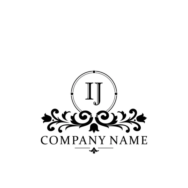 Carta Inicial Simples Elegante Monograma Logotipo Modelo Design —  Vetores de Stock