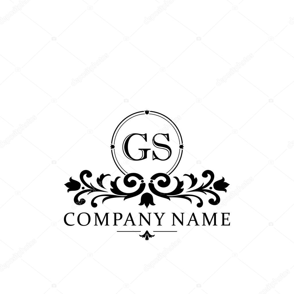 Initial letter GS  simple and elegant monogram design template logo