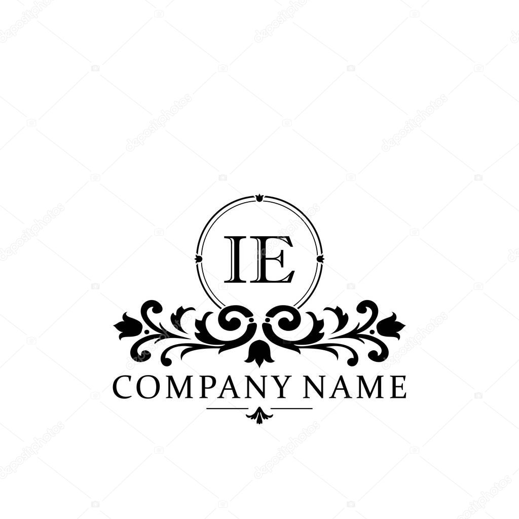 Initial letter IE simple and elegant monogram design template logo
