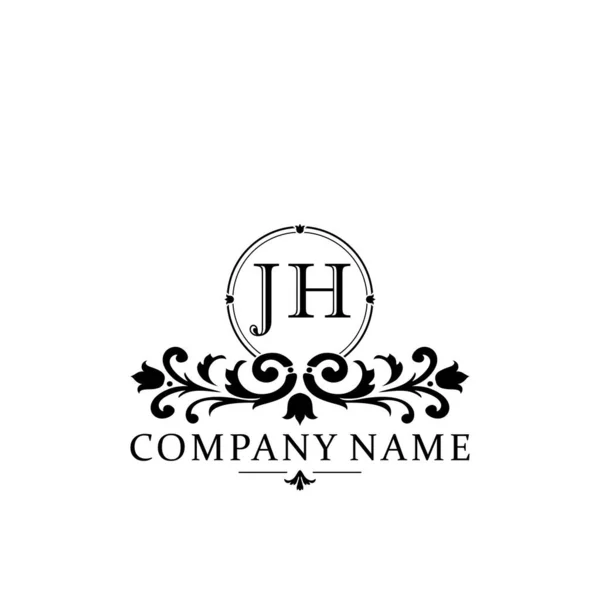 Harf Basit Zarif Monogram Tasarım Şablonu Logosu — Stok Vektör