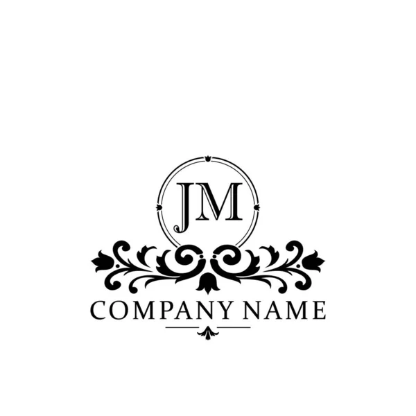 初期文字Jmシンプルかつエレガントなモノグラムデザインテンプレートのロゴ — ストックベクタ