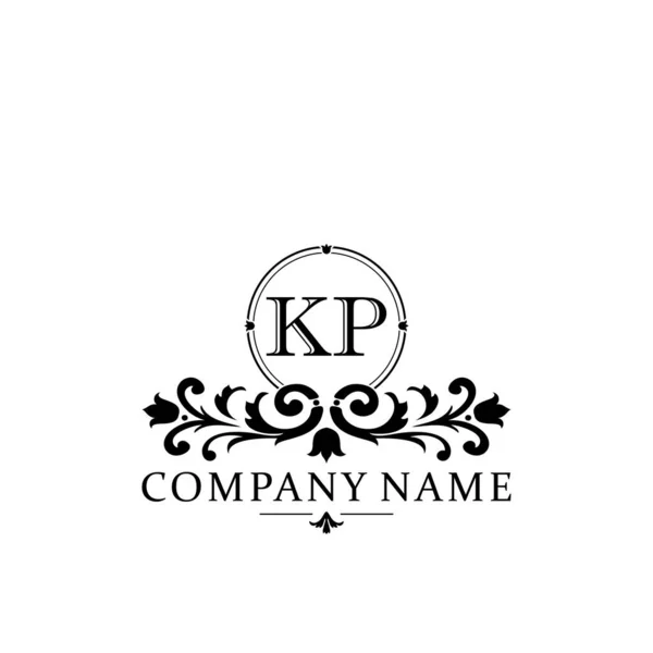 初期文字Kpシンプルかつエレガントなモノグラムデザインテンプレートのロゴ — ストックベクタ