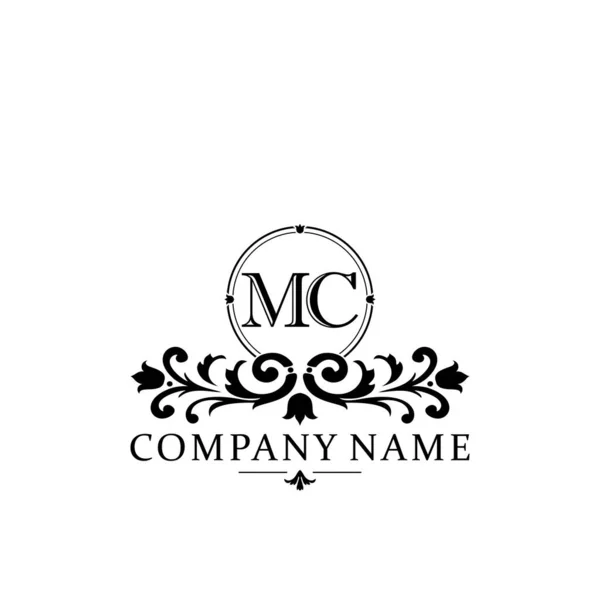 Carta Inicial Simples Elegante Monograma Logotipo Modelo Design —  Vetores de Stock