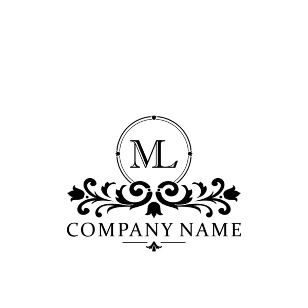 Initial Letter Simple Elegant Monogram Design Template Logo — Stock Vector