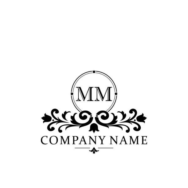 Carta Inicial Simples Elegante Monograma Logotipo Modelo Design —  Vetores de Stock