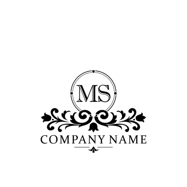 Initial Letter Simple Elegant Monogram Design Template Logo — Stock Vector