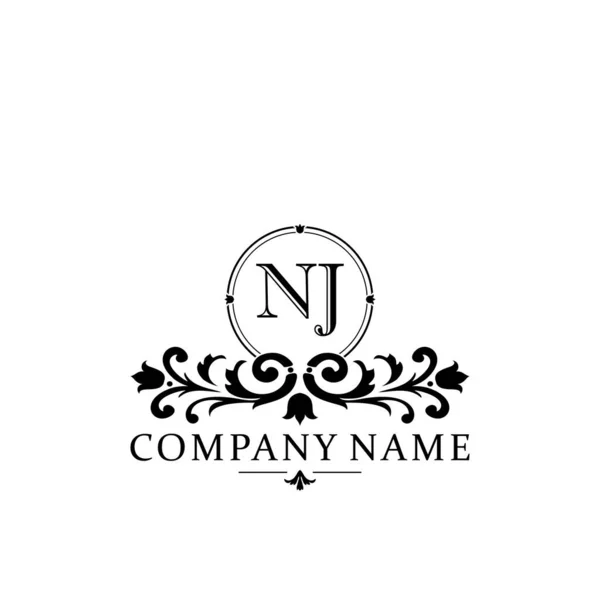 Lettera Iniziale Logo Modello Monogramma Semplice Elegante — Vettoriale Stock