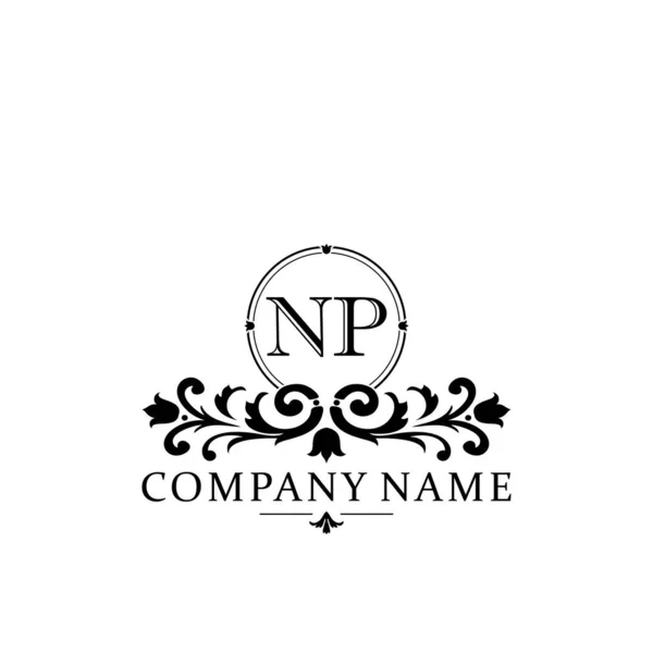 Eerste Letter Eenvoudige Elegante Monogram Ontwerp Template Logo — Stockvector