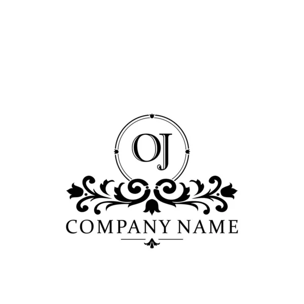 Carta Inicial Diseño Monograma Sencillo Elegante Logotipo Plantilla — Vector de stock