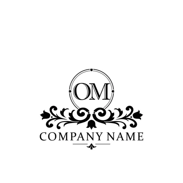 Carta Inicial Simples Elegante Monograma Logotipo Modelo Design —  Vetores de Stock