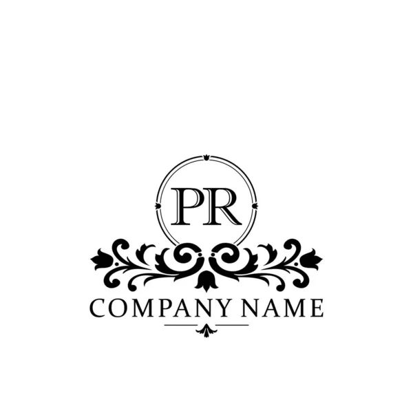Carta Inicial Simples Elegante Monograma Logotipo Modelo Design — Vetor de Stock