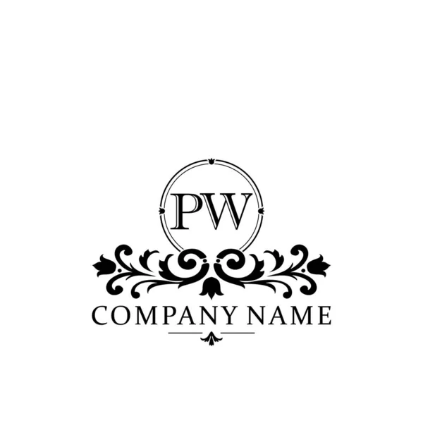 Eerste Letter Eenvoudige Elegante Monogram Ontwerp Template Logo — Stockvector