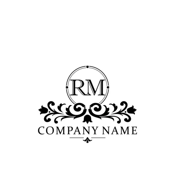首字母Rm简朴典雅的单字设计模板标志 — 图库矢量图片