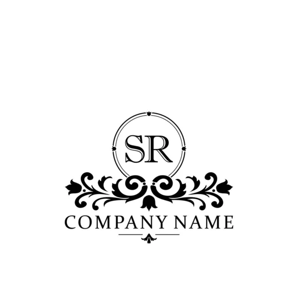 Letra Inicial Diseño Sencillo Elegante Logotipo Plantilla Monograma — Vector de stock