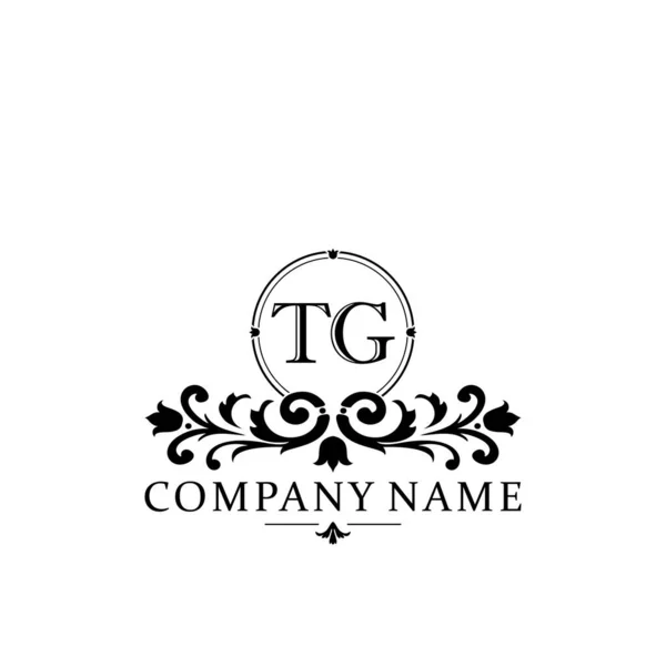 Eerste Letter Eenvoudige Elegante Monogram Ontwerp Template Logo — Stockvector