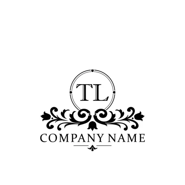 初期文字Tlシンプルかつエレガントなモノグラムデザインテンプレートのロゴ — ストックベクタ