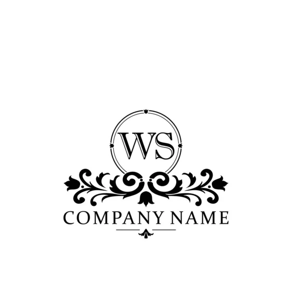 初期文字Wsシンプルかつエレガントなモノグラムデザインテンプレートのロゴ — ストックベクタ