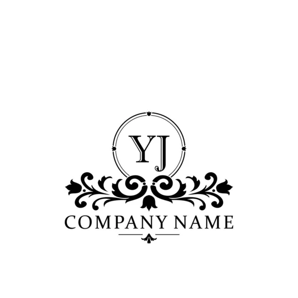 Carta Inicial Simples Elegante Monograma Logotipo Modelo Design —  Vetores de Stock