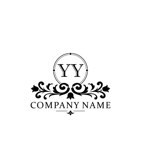 Carta Inicial Simples Elegante Monograma Logotipo Modelo Design —  Vetores de Stock