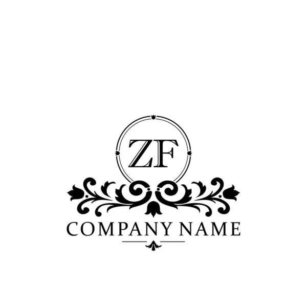 Zf首字母简朴典雅的专题设计模板标识 — 图库矢量图片