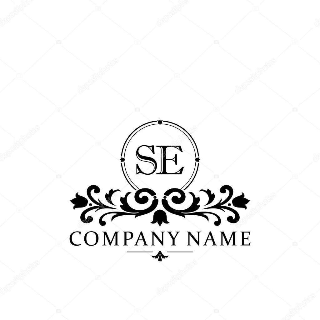 Initial letter SE simple and elegant monogram design template logo