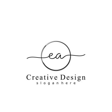 İlk logo kavramının ilk EA el yazısı.