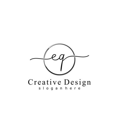 İlk logo kavramının ilk EQ el yazısı.