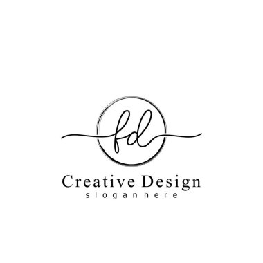 İlk logo kavramının FD el yazısı.