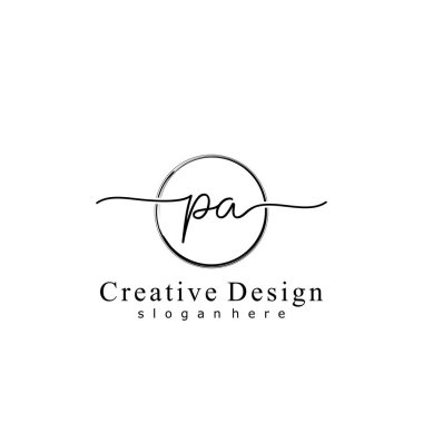 İlk logo kavramının ilk PA el yazısı.