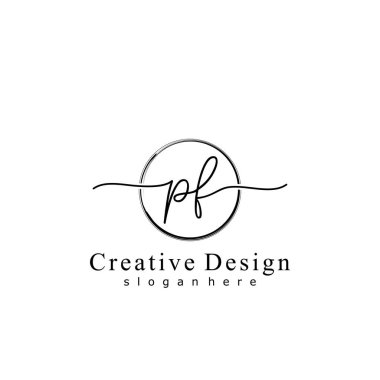 İlk logo kavramının ilk PF el yazısı.