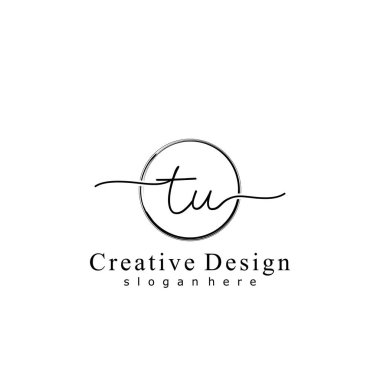 İlk logo kavramının TU el yazısı.