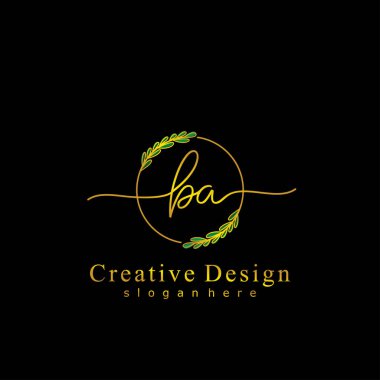 İlk logo kavramının başlangıç BA el yazısı.