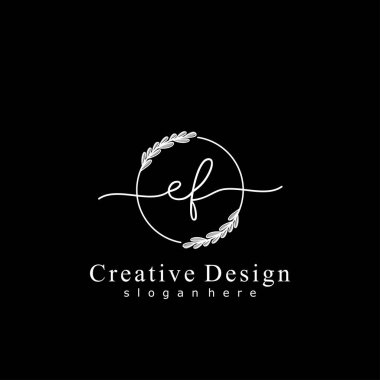 İlk logo kavramının ilk EF el yazısı.