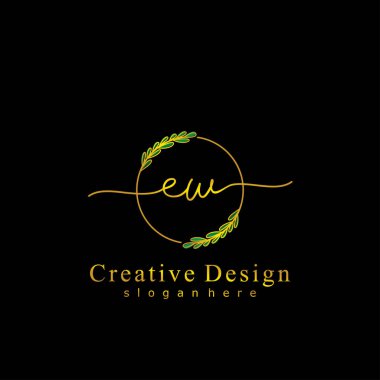 İlk logo kavramının ilk EW el yazısı.