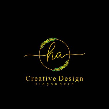 İlk logo kavramının ilk HA el yazısı.