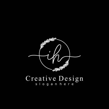 İlk logo kavramının ilk IH el yazısı.