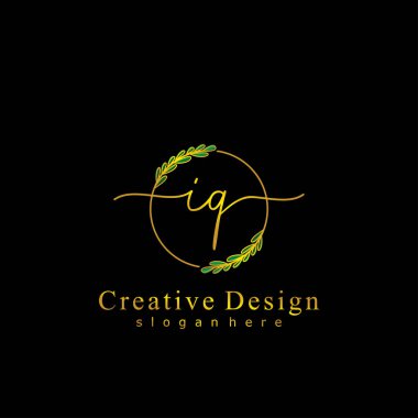 İlk logo kavramının ilk IQ el yazısı.