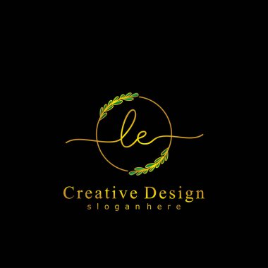 İlk logo kavramının ilk LE el yazısı.