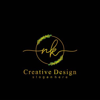 İlk logo kavramının NK el yazısı.