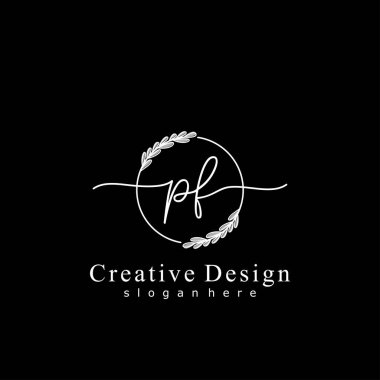 İlk logo kavramının ilk PF el yazısı.