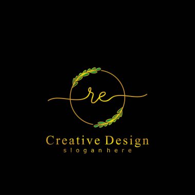 İlk logo kavramının ilk RE el yazısı.