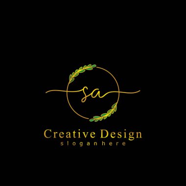 İlk logo kavramının SA el yazısı.