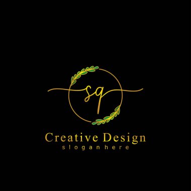 İlk logo kavramının ilk SQ el yazısı.